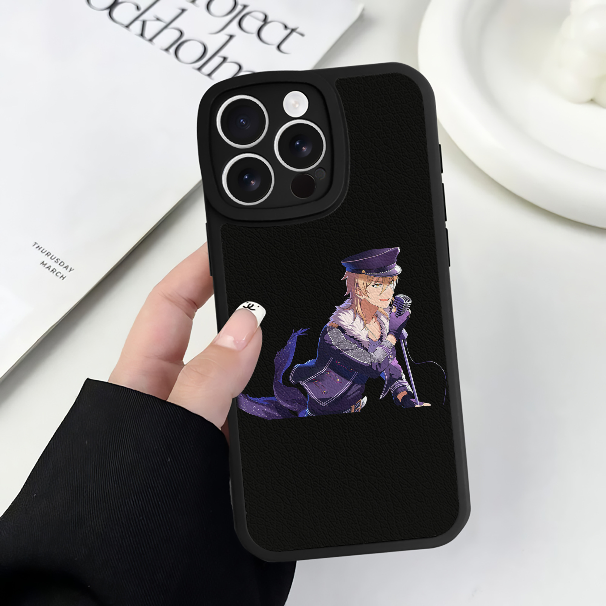 （画像用） あんさんぶるスターズ! Ensemble Stars 【iPhone 16シリーズ対応】シリコンスマホケース（レザー調） 材質：シリコン